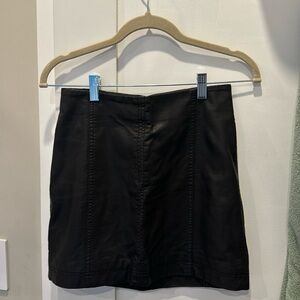 Free People Black Leather mini skirt, size 2